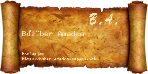 Báber Amadea névjegykártya